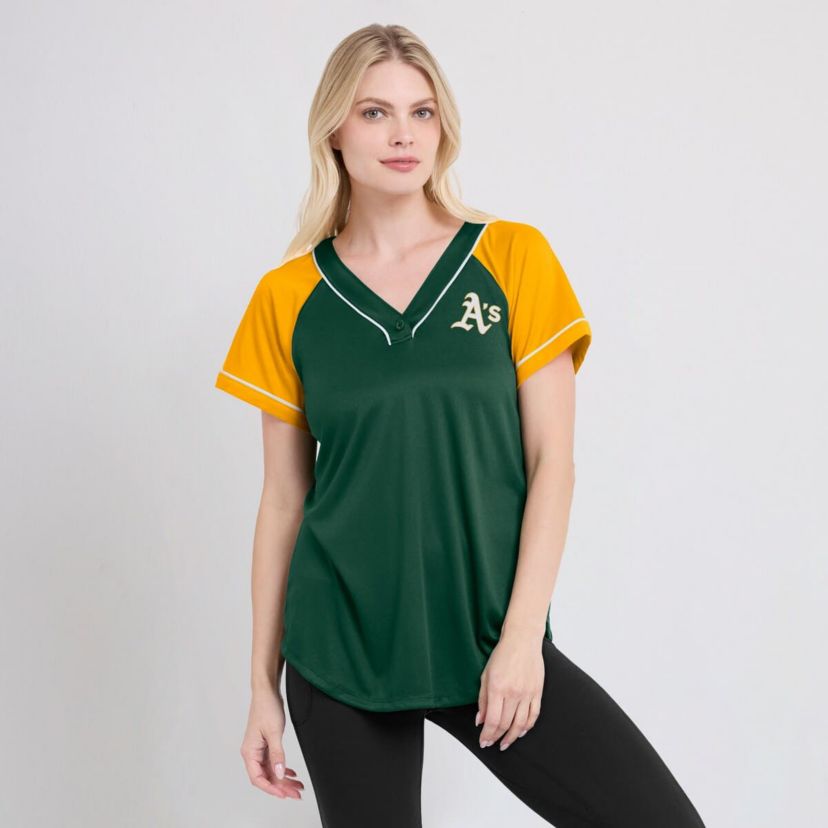 Cooperstown Teams Fanatics Oakland Athletics Ultimate Style Raglan V-Neck T-Shirt