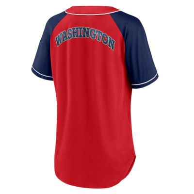 MLB Fanatics Washington Nationals Ultimate Style Raglan V-Neck T-Shirt