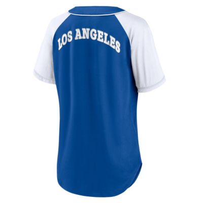 MLB Fanatics Los Angeles Dodgers Ultimate Style Raglan V-Neck T-Shirt