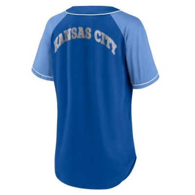 MLB Fanatics Kansas City Royals Ultimate Style Raglan V-Neck T-Shirt