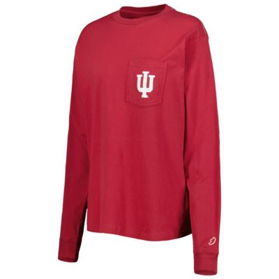 NCAA Indiana Hoosiers Oversized Pocket Long Sleeve T-Shirt