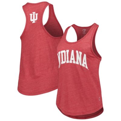 NCAA Indiana Hoosiers Two-Hit Intramural Tri-Blend Scoop Neck Racerback Tank Top