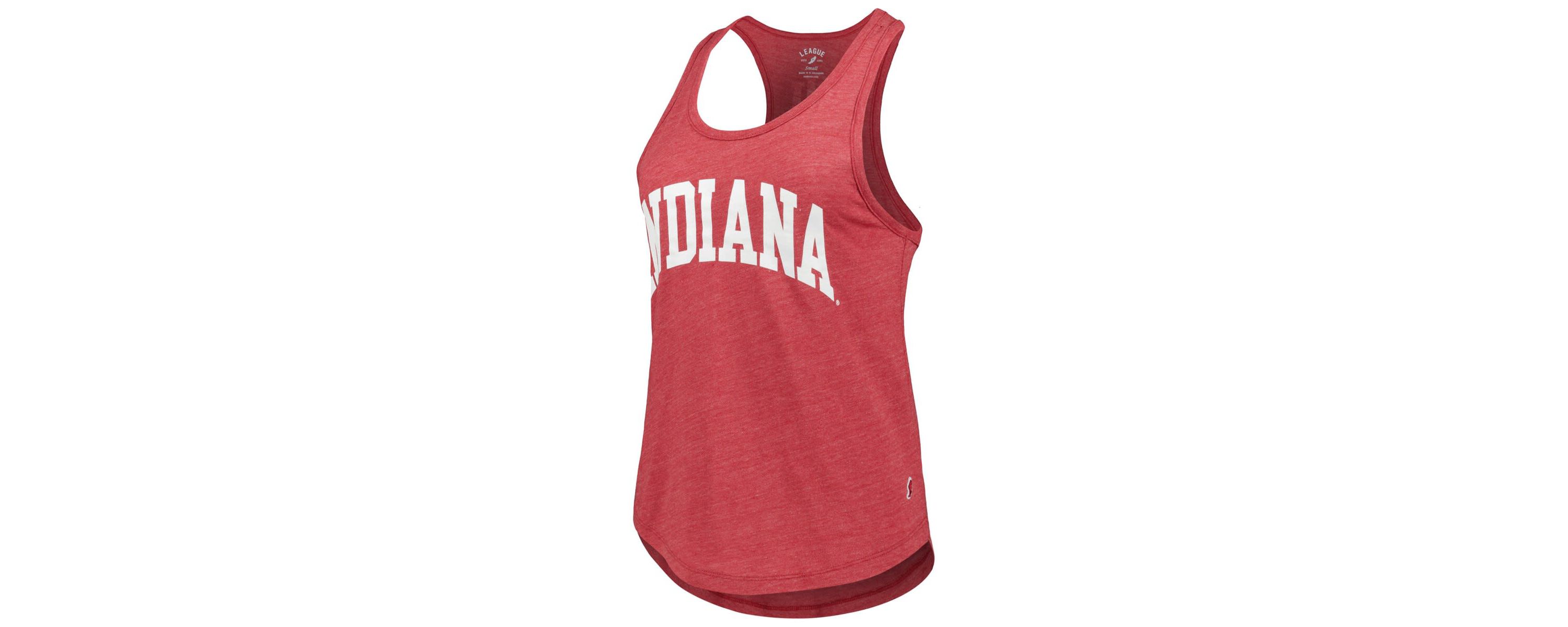 NCAA Indiana Hoosiers Two-Hit Intramural Tri-Blend Scoop Neck Racerback Tank Top