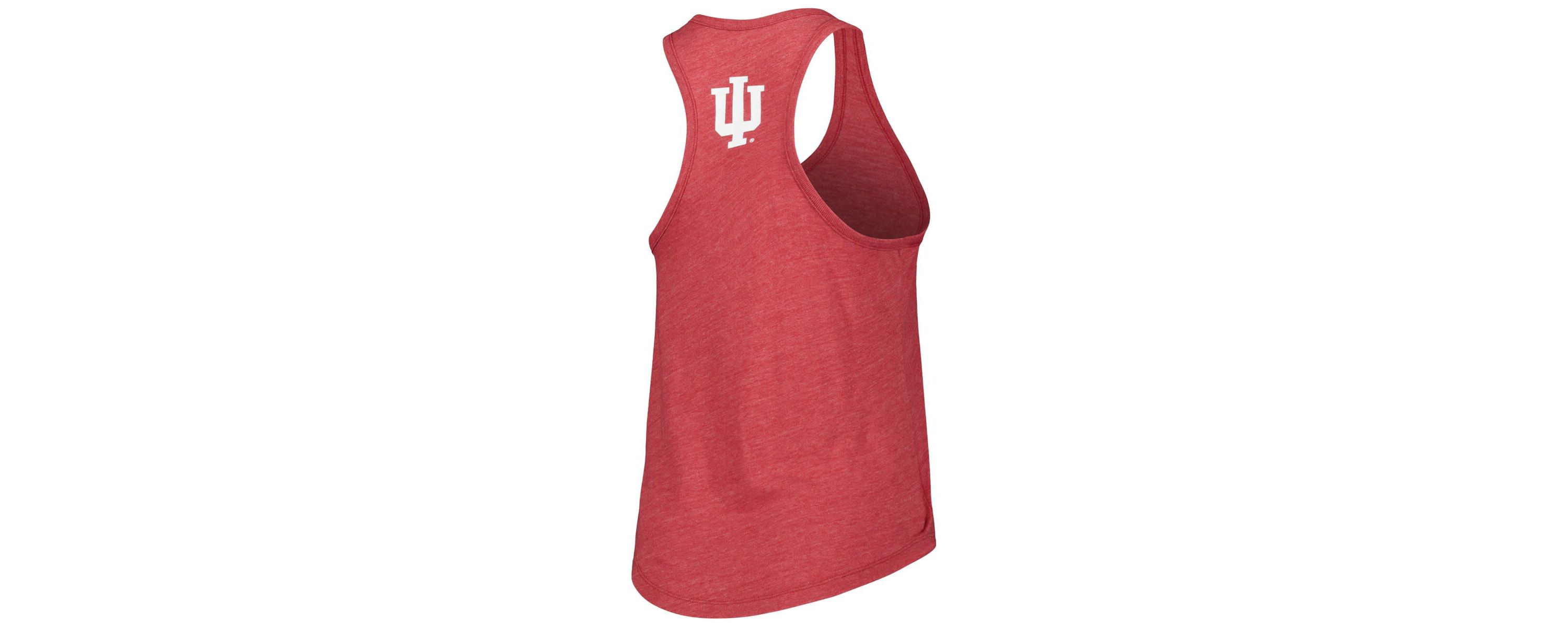 NCAA Indiana Hoosiers Two-Hit Intramural Tri-Blend Scoop Neck Racerback Tank Top