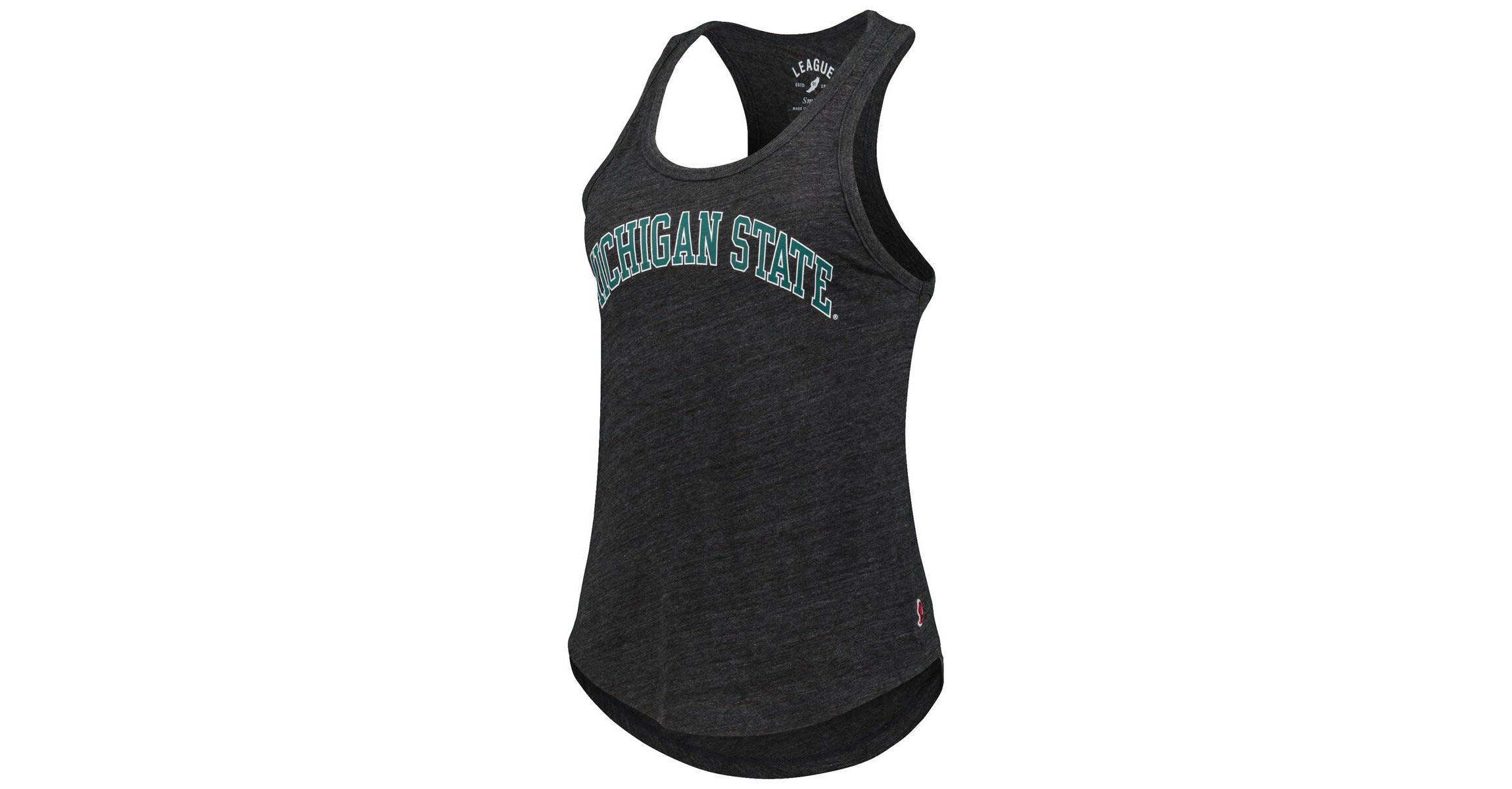 NCAA Michigan State Spartans Two-Hit Intramural Tri-Blend Scoop Neck Racerback Tank Top