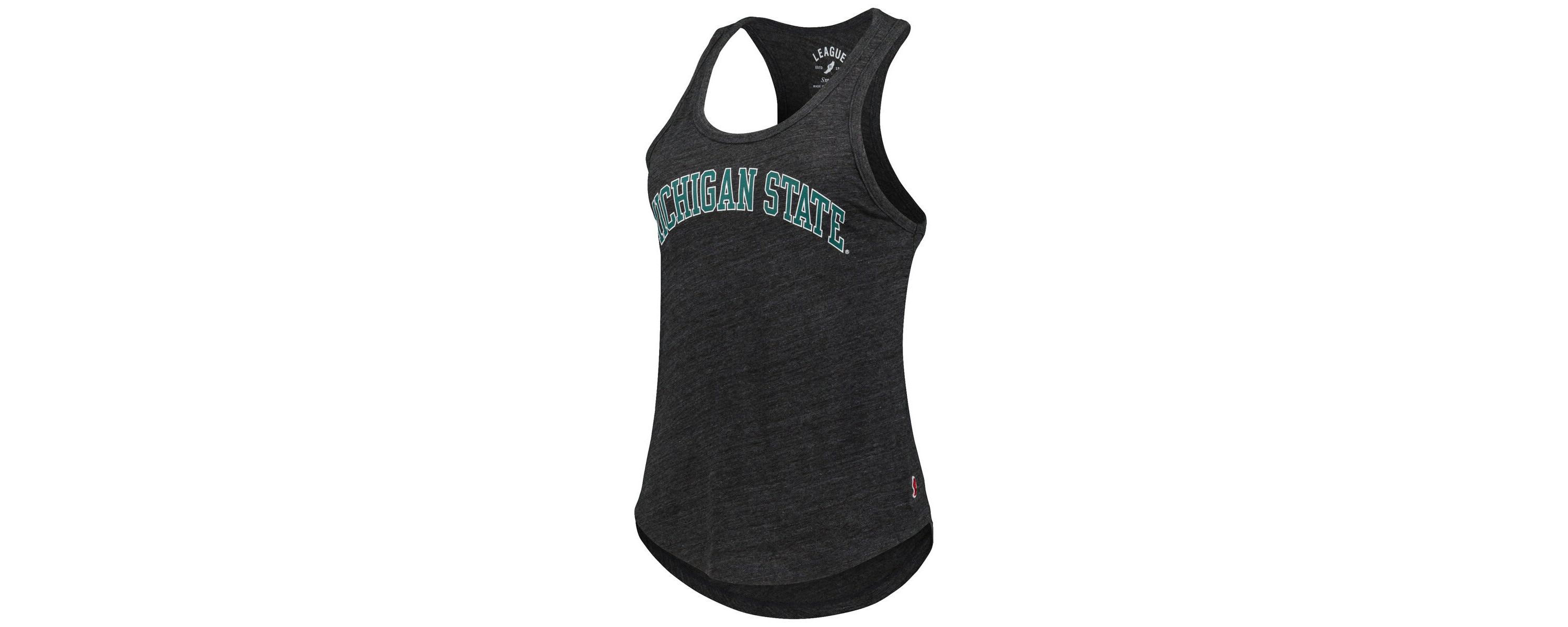 NCAA Michigan State Spartans Two-Hit Intramural Tri-Blend Scoop Neck Racerback Tank Top