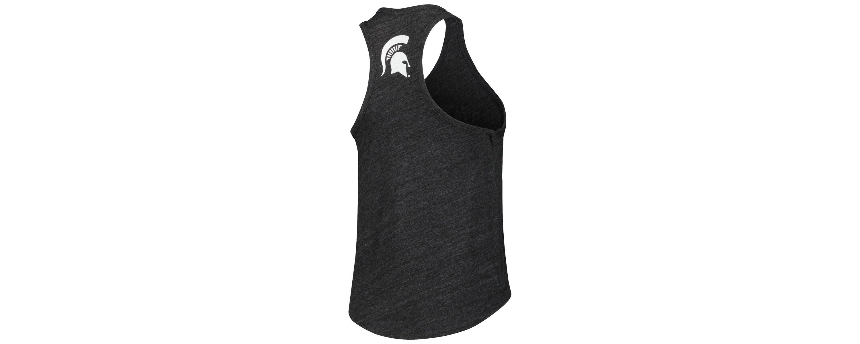 NCAA Michigan State Spartans Two-Hit Intramural Tri-Blend Scoop Neck Racerback Tank Top