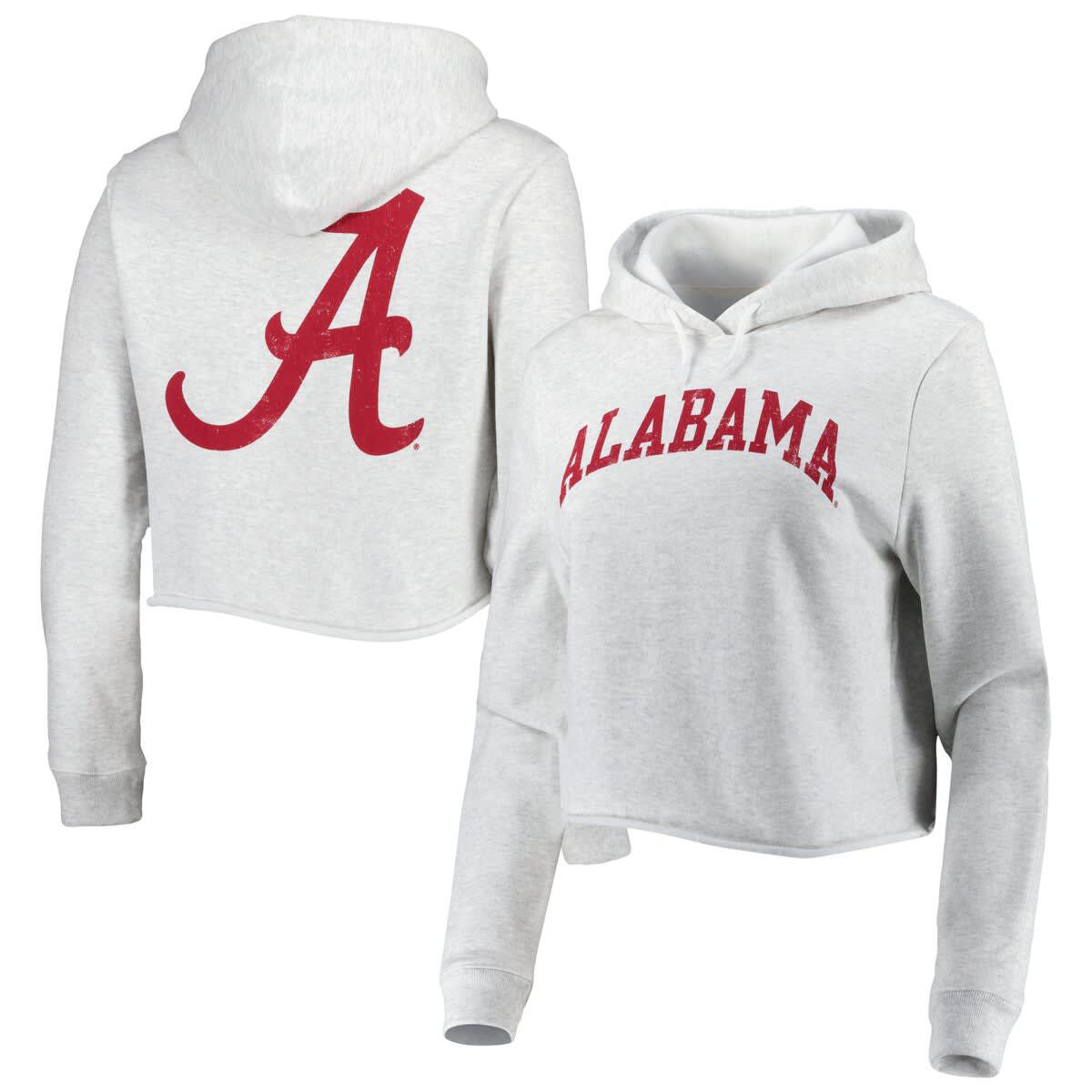 Alabama Crimson Tide NCAA Alabama Tide 2-Hit 1636 Cropped Pullover Hoodie