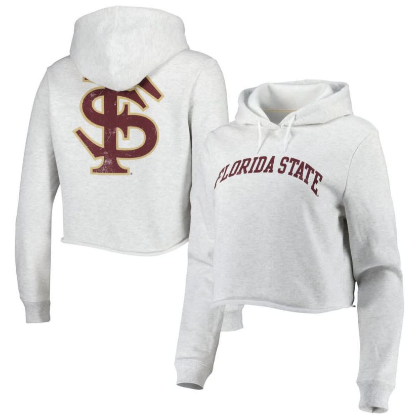 NCAA Florida State Seminoles 2-Hit 1636 Cropped Pullover Hoodie