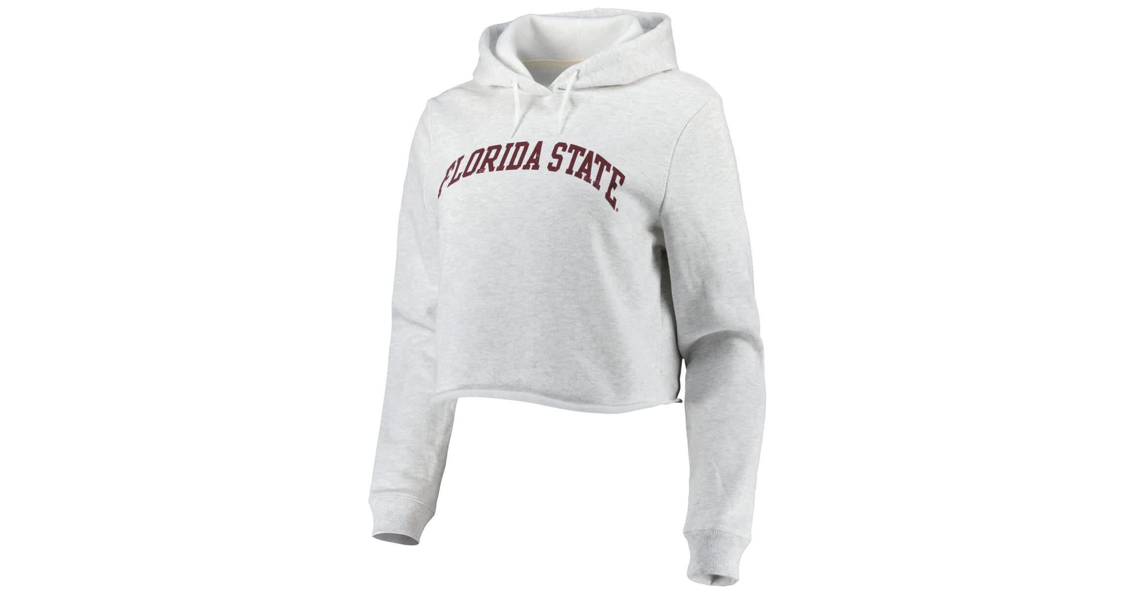NCAA Florida State Seminoles 2-Hit 1636 Cropped Pullover Hoodie