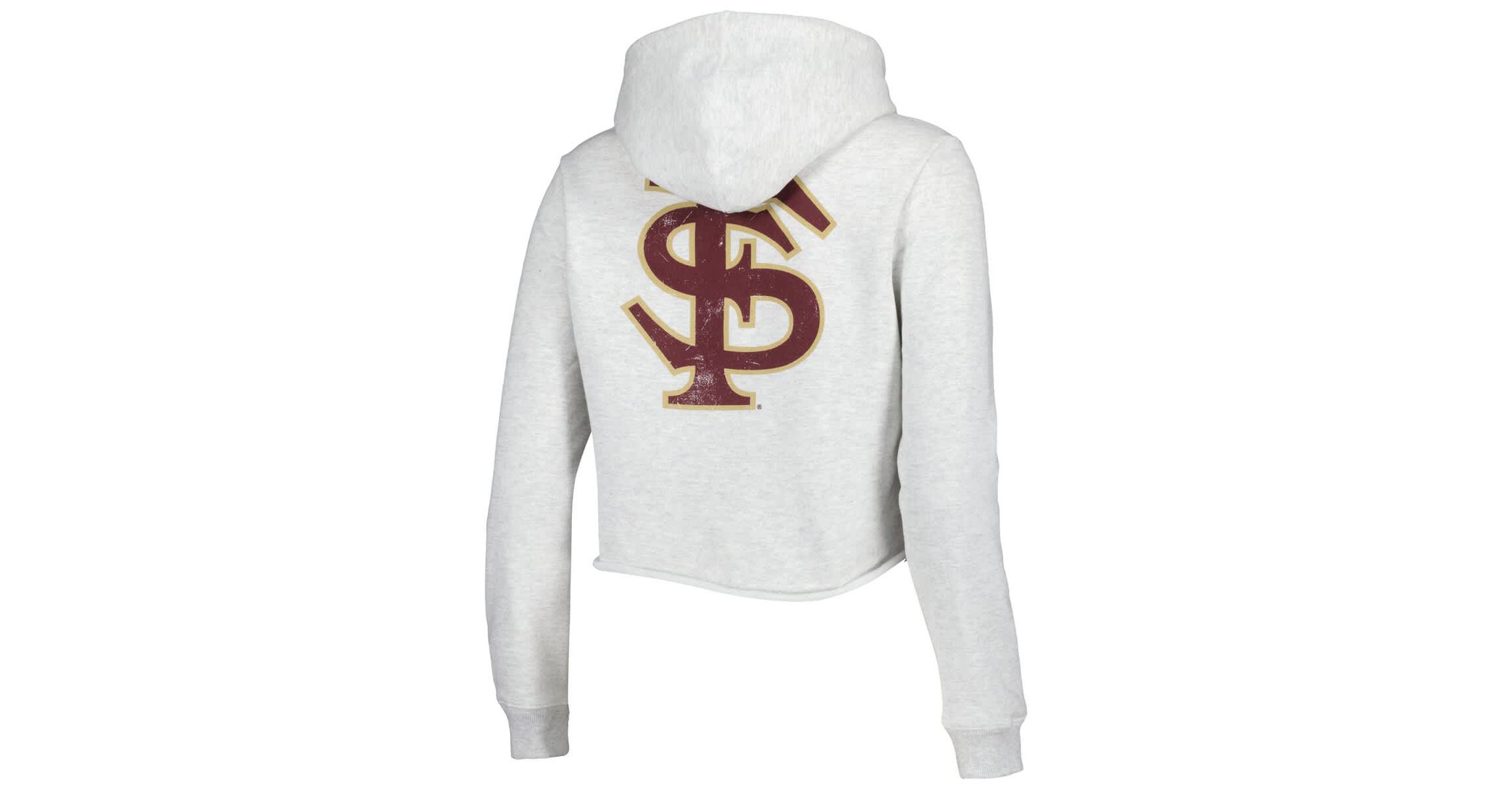 NCAA Florida State Seminoles 2-Hit 1636 Cropped Pullover Hoodie