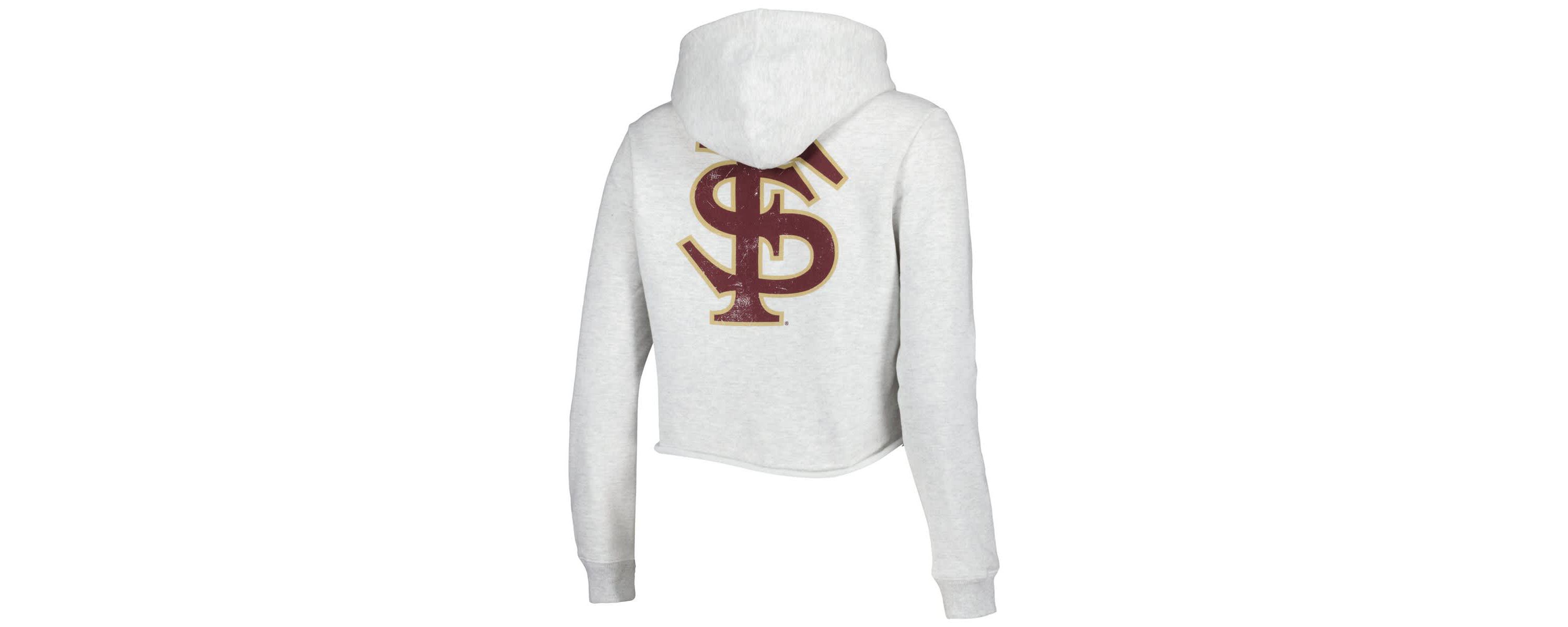 NCAA Florida State Seminoles 2-Hit 1636 Cropped Pullover Hoodie