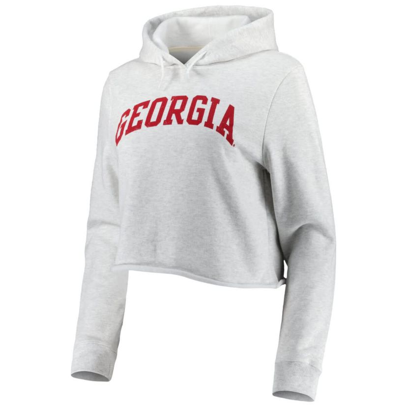 NCAA Georgia Bulldogs 2-Hit 1636 Cropped Pullover Hoodie