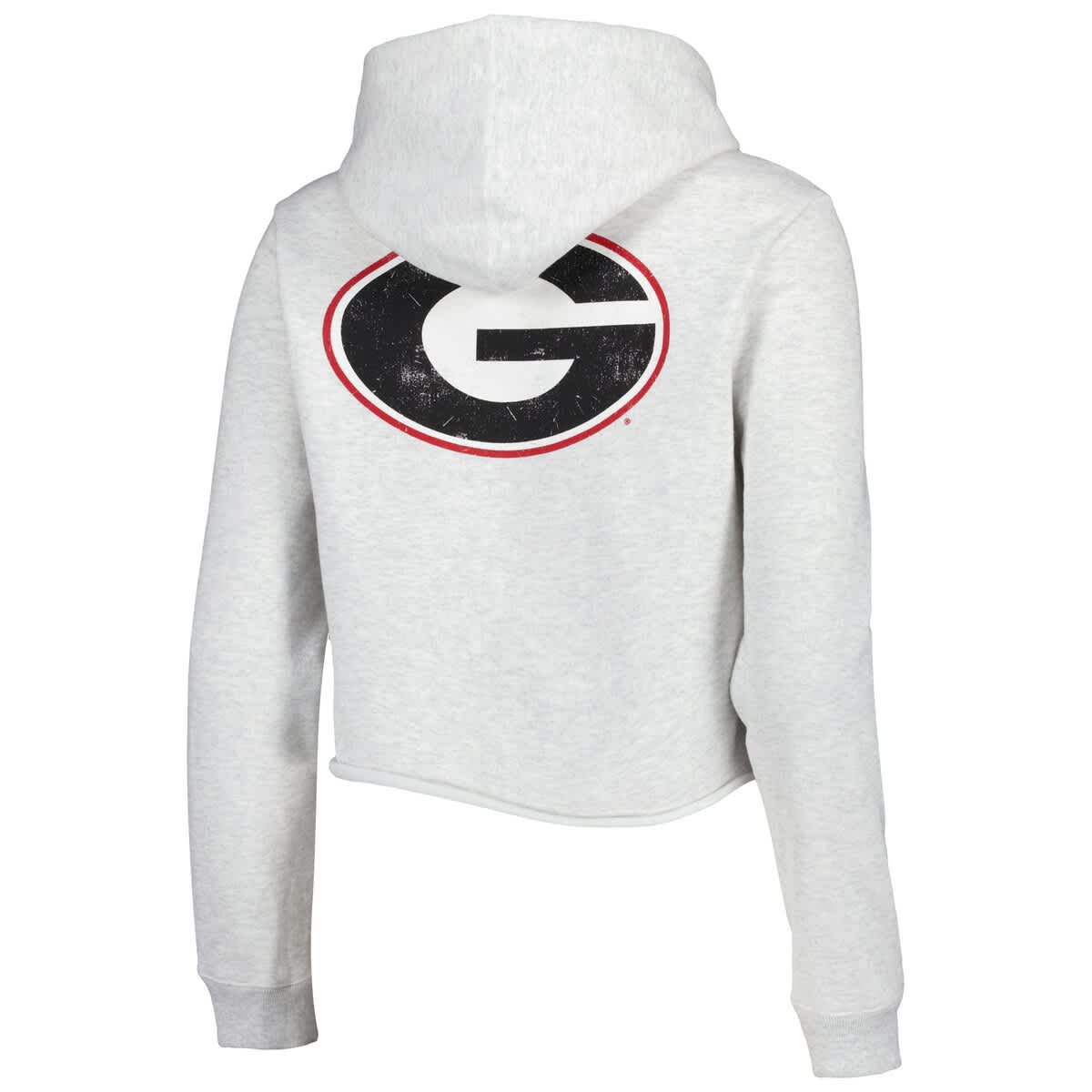 NCAA Georgia Bulldogs 2-Hit 1636 Cropped Pullover Hoodie