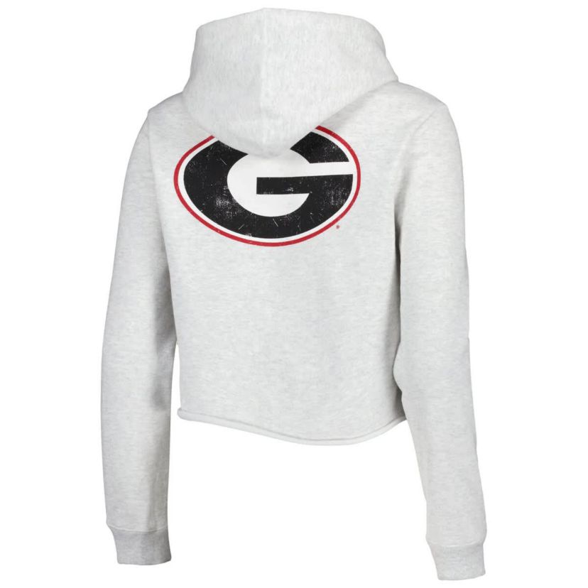 NCAA Georgia Bulldogs 2-Hit 1636 Cropped Pullover Hoodie
