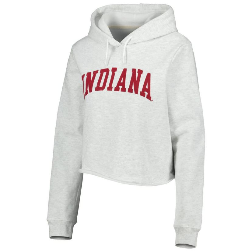 NCAA Indiana Hoosiers 2-Hit 1636 Cropped Pullover Hoodie