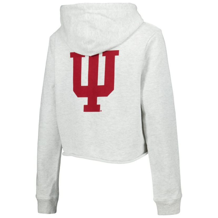NCAA Indiana Hoosiers 2-Hit 1636 Cropped Pullover Hoodie
