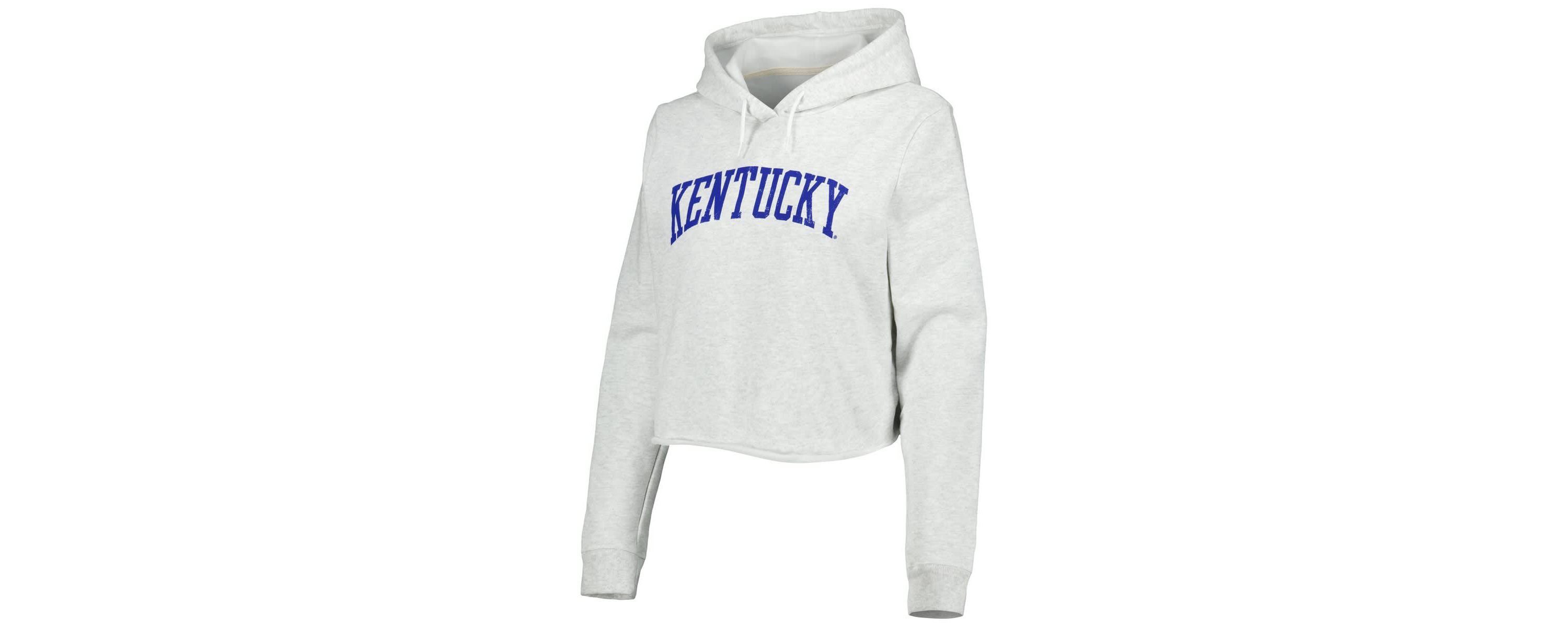 NCAA Kentucky Wildcats 2-Hit 1636 Cropped Pullover Hoodie