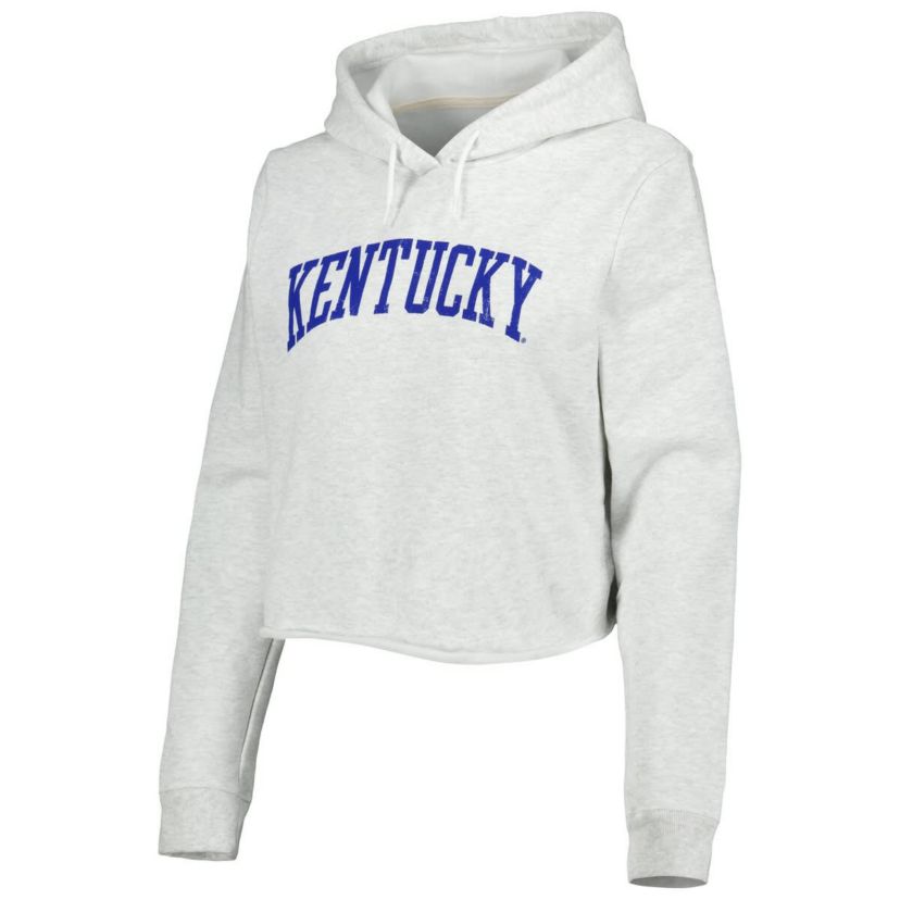 NCAA Kentucky Wildcats 2-Hit 1636 Cropped Pullover Hoodie