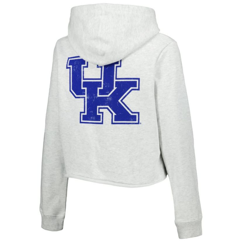 NCAA Kentucky Wildcats 2-Hit 1636 Cropped Pullover Hoodie