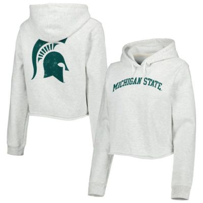 NCAA Michigan State Spartans 2-Hit 1636 Cropped Pullover Hoodie