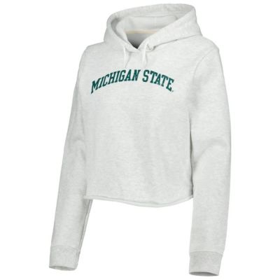 NCAA Michigan State Spartans 2-Hit 1636 Cropped Pullover Hoodie