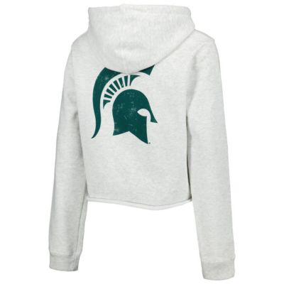 NCAA Michigan State Spartans 2-Hit 1636 Cropped Pullover Hoodie