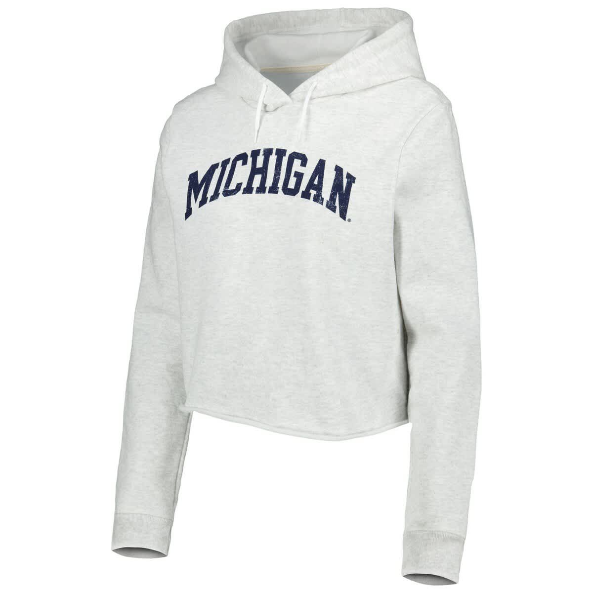 NCAA Michigan Wolverines 2-Hit 1636 Cropped Pullover Hoodie
