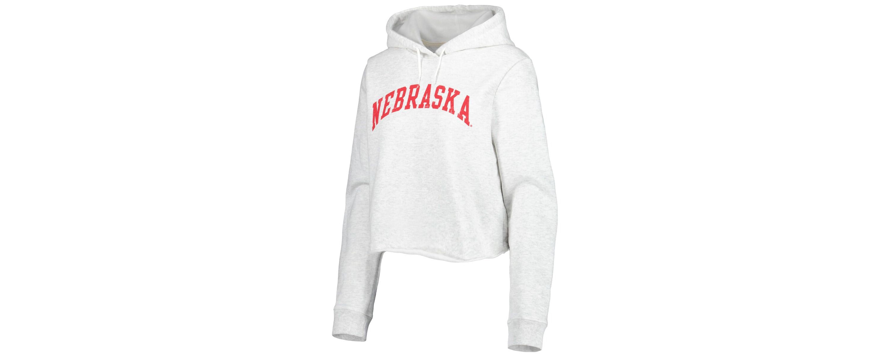 NCAA Nebraska Huskers 2-Hit 1636 Cropped Pullover Hoodie