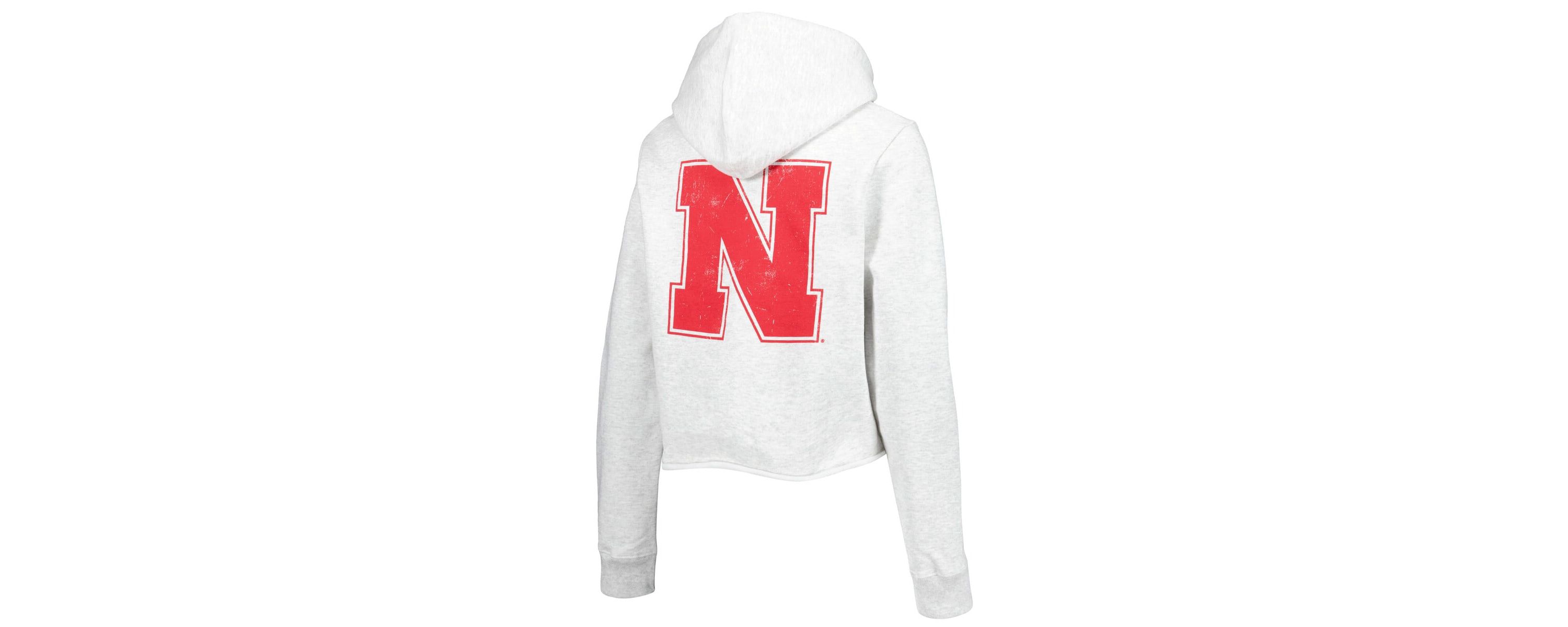 NCAA Nebraska Huskers 2-Hit 1636 Cropped Pullover Hoodie