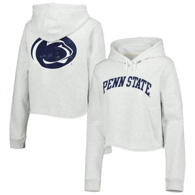 NCAA Penn State Nittany Lions 2-Hit 1636 Cropped Pullover Hoodie
