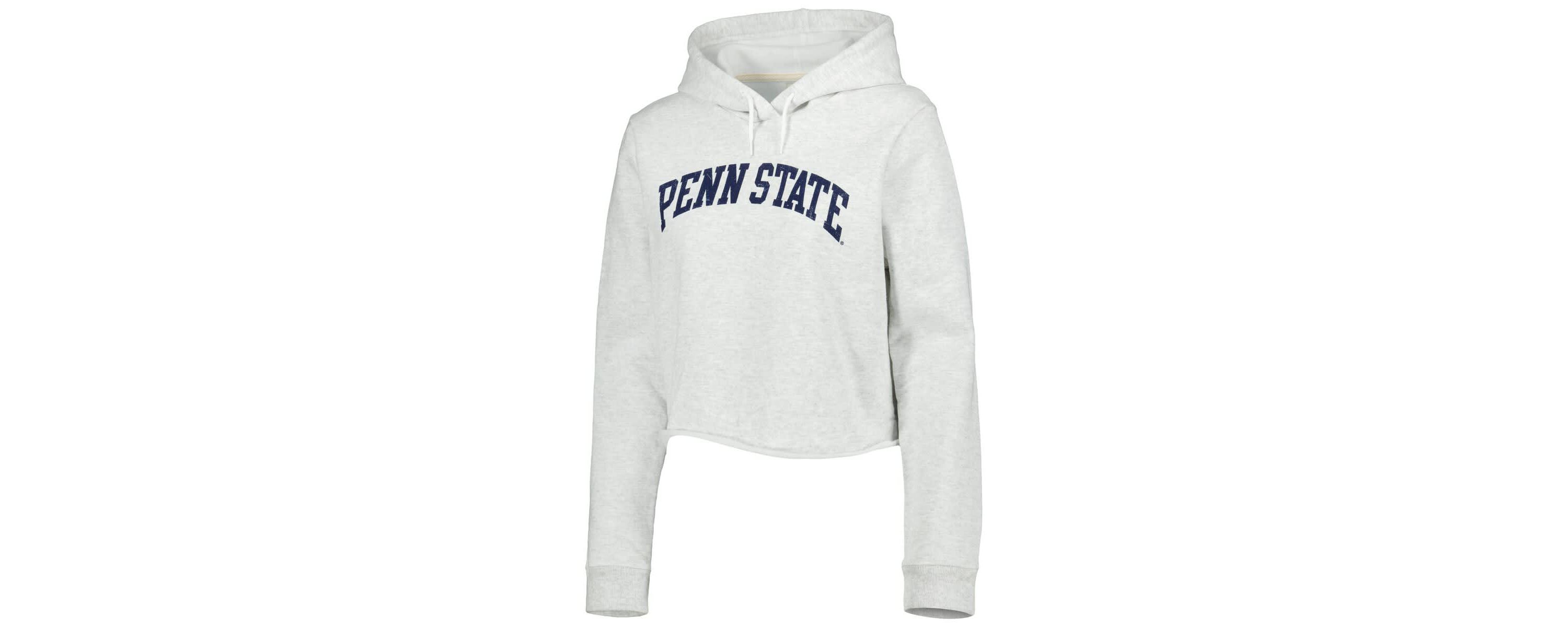 NCAA Penn State Nittany Lions 2-Hit 1636 Cropped Pullover Hoodie