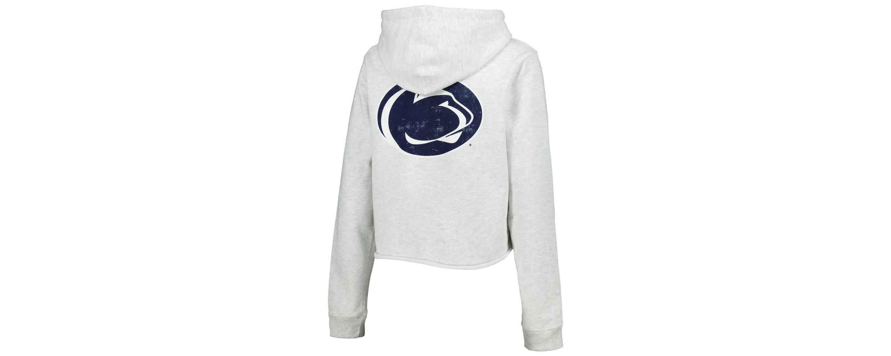 NCAA Penn State Nittany Lions 2-Hit 1636 Cropped Pullover Hoodie