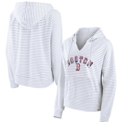 Boston Red Sox MLB Fanatics Boston Sox Striped Arch Pullover Hoodie