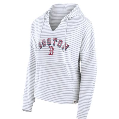 Boston Red Sox MLB Fanatics Boston Sox Striped Arch Pullover Hoodie