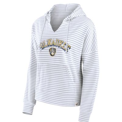 MLB Fanatics Milwaukee Brewers Striped Arch Pullover Hoodie