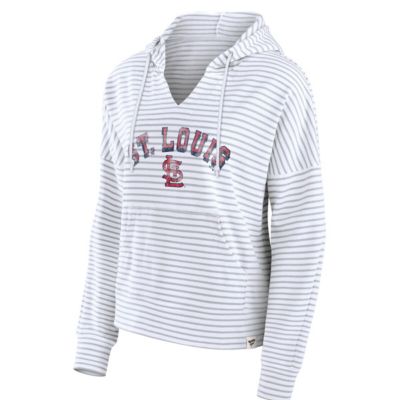 MLB Fanatics St. Louis Cardinals Striped Arch Pullover Hoodie