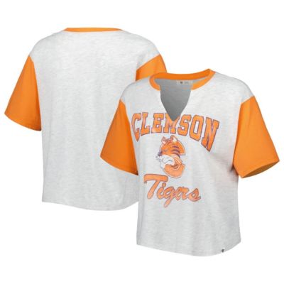 NCAA Clemson Tigers Dolly Cropped V-Neck T-Shirt