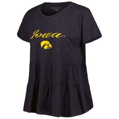 NCAA Iowa Hawkeyes Willow Ruffle-Bottom T-Shirt