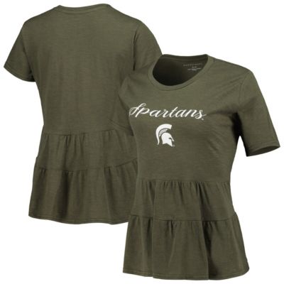 NCAA Michigan State Spartans Willow Ruffle-Bottom T-Shirt