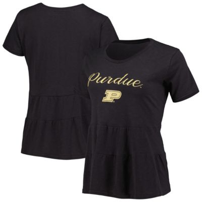 NCAA Purdue Boilermakers Willow Ruffle-Bottom T-Shirt