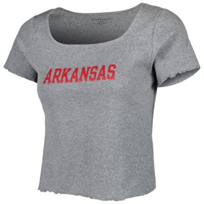 NCAA Arkansas Razorbacks Baby Rib Lettuce-Edge Trim T-Shirt