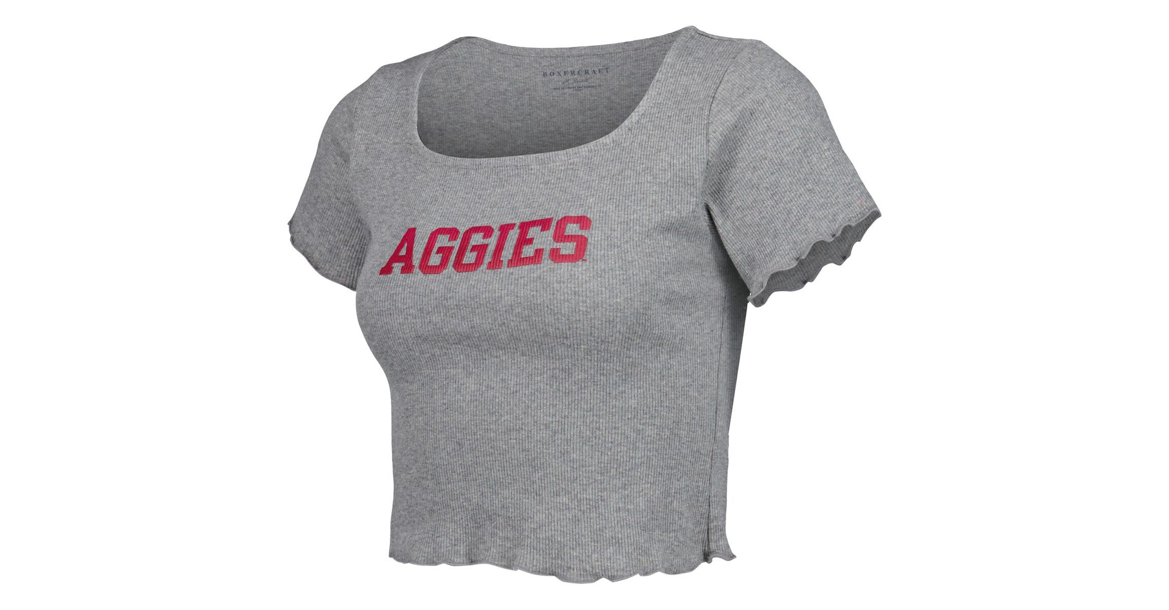 NCAA Texas A&M Aggies Baby Rib Lettuce-Edge Trim T-Shirt