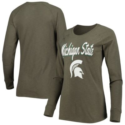 NCAA Michigan State Spartans Payton Elbow Patch Slub Raglan Long Sleeve T-Shirt