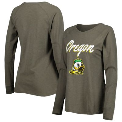 NCAA Oregon Ducks Payton Elbow Patch Slub Raglan Long Sleeve T-Shirt