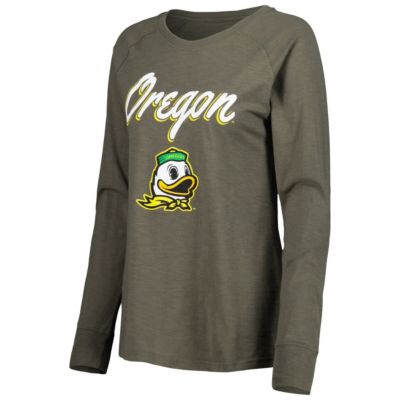 NCAA Oregon Ducks Payton Elbow Patch Slub Raglan Long Sleeve T-Shirt