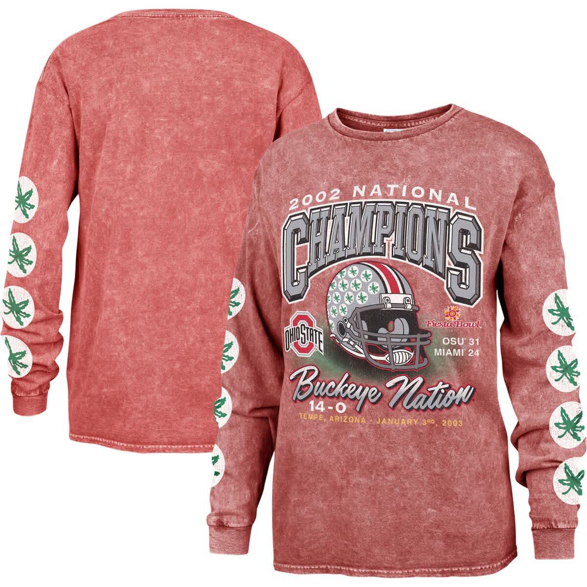 NCAA Ohio State Buckeyes Vintage Tubular Boyfriend Long Sleeve T-Shirt