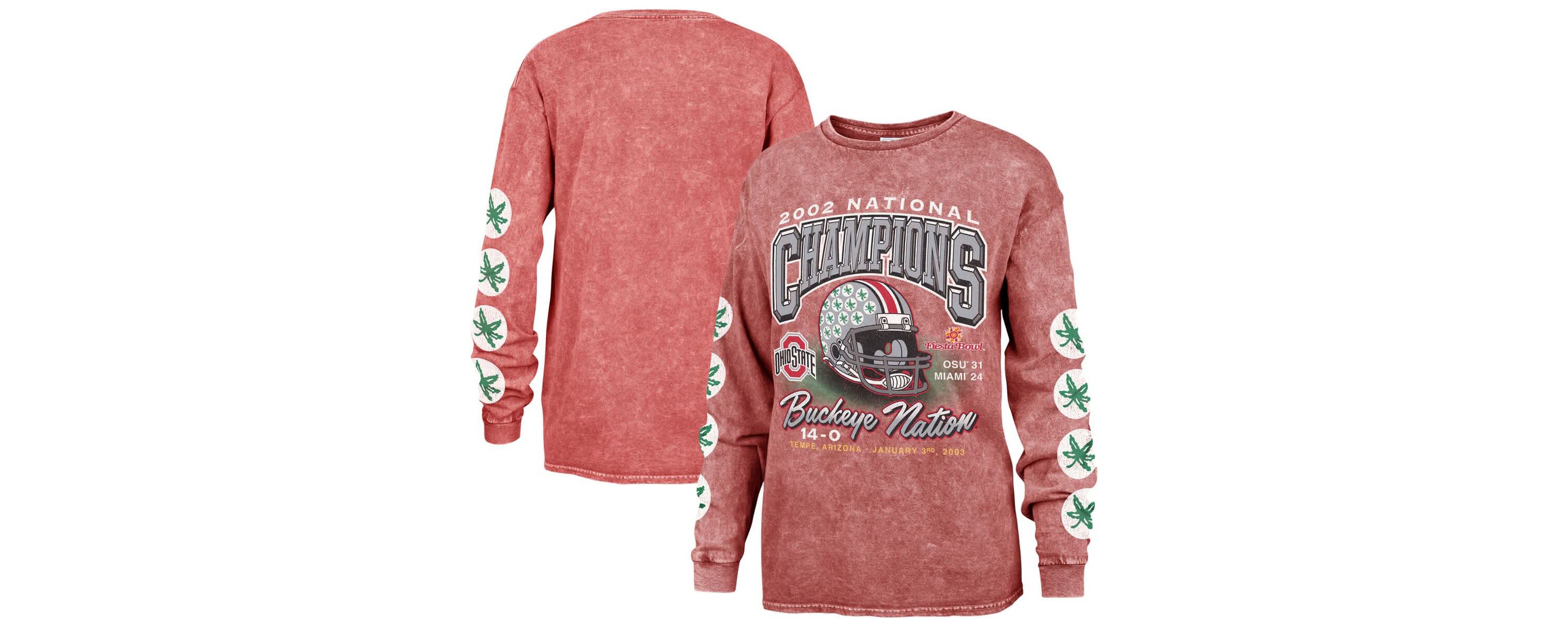 NCAA Ohio State Buckeyes Vintage Tubular Boyfriend Long Sleeve T-Shirt