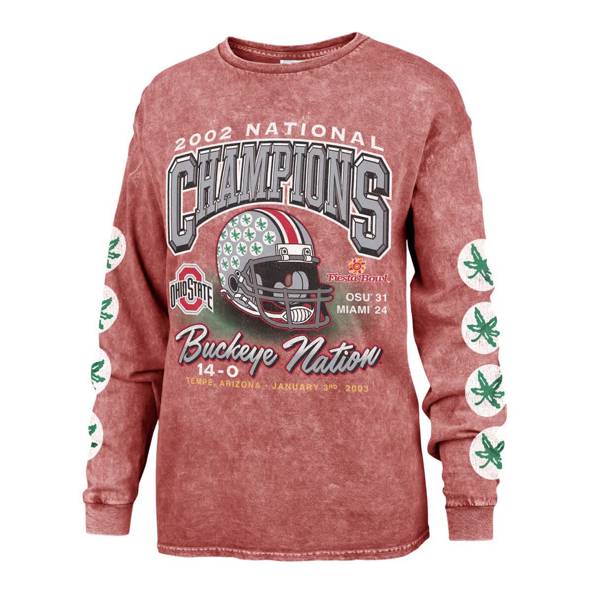 NCAA Ohio State Buckeyes Vintage Tubular Boyfriend Long Sleeve T-Shirt