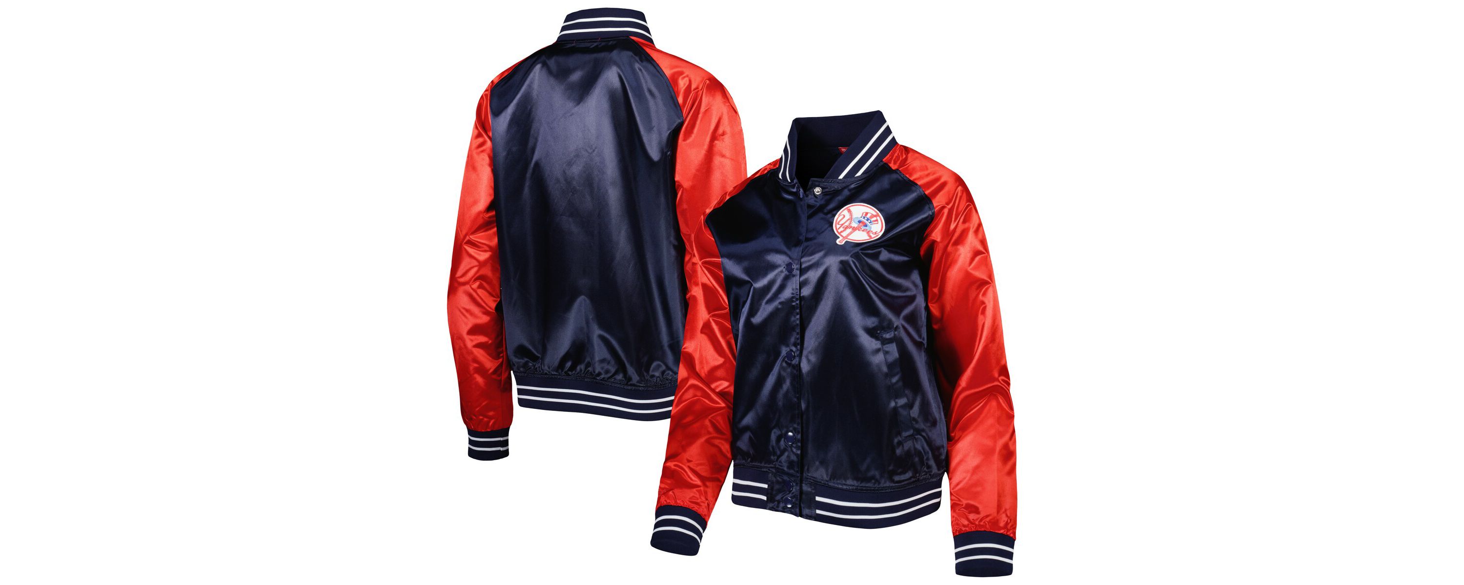 MLB New York Yankees Team 2.0 Satin Raglan Full-Snap Jacket